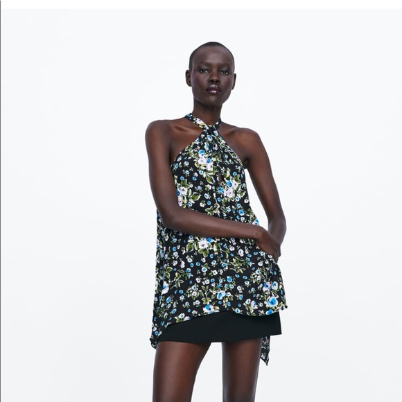 NWT Zara Printed halter top - Picture 2 of 6